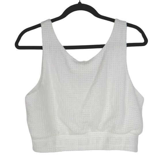 Surf Gypsy Women’s Waffle Knit Crop Top White Sz L - Picture 3 of 7